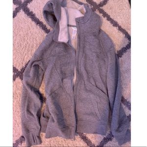 ivivva fleece grey scuba hoodie, SIZE 12